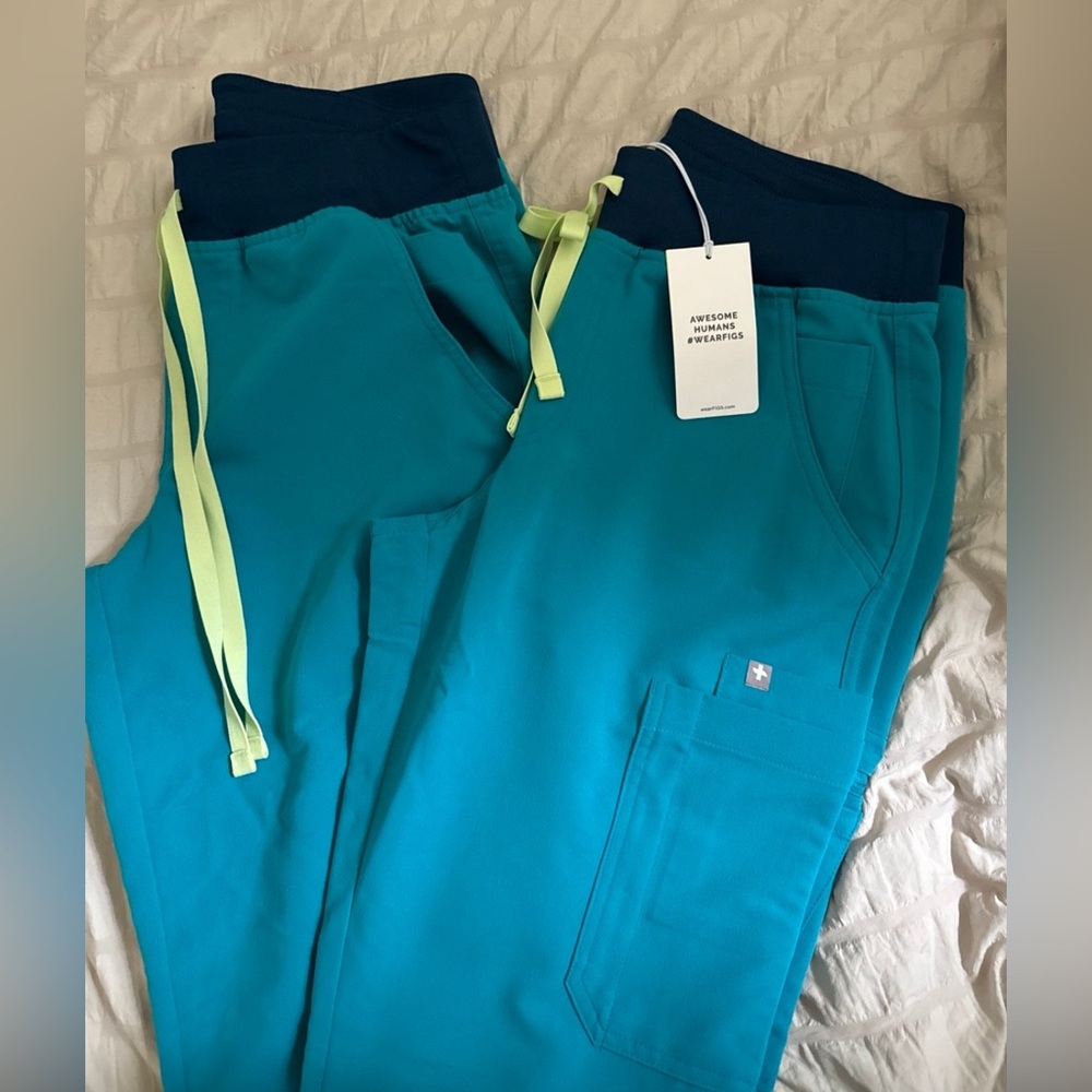 FIGS Teal Yola Pants Small Petite